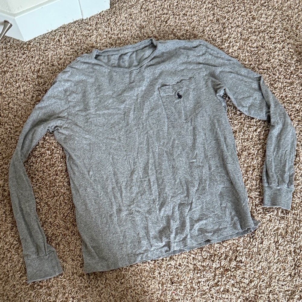 Polo by Ralph Lauren Gray Long Sleeve Tee